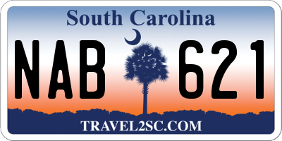 SC license plate NAB621