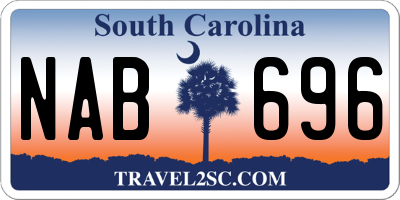 SC license plate NAB696