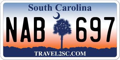 SC license plate NAB697