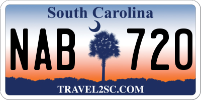SC license plate NAB720