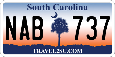 SC license plate NAB737