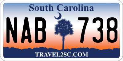 SC license plate NAB738