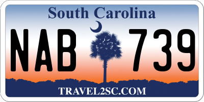 SC license plate NAB739
