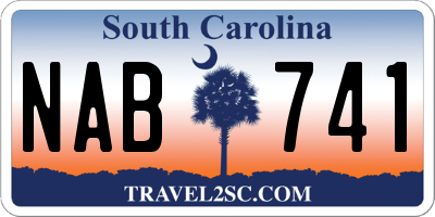 SC license plate NAB741