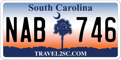 SC license plate NAB746