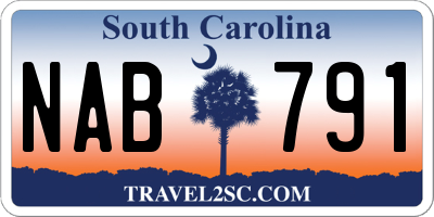 SC license plate NAB791