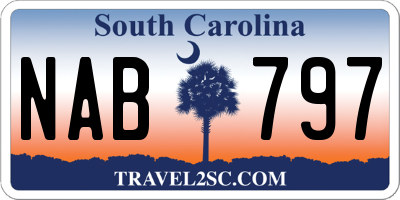 SC license plate NAB797