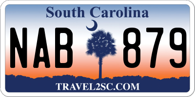 SC license plate NAB879