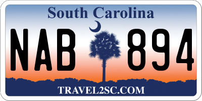 SC license plate NAB894
