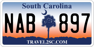 SC license plate NAB897