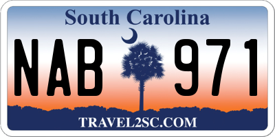 SC license plate NAB971