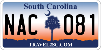SC license plate NAC081