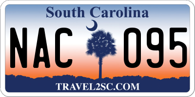 SC license plate NAC095