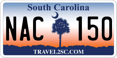 SC license plate NAC150