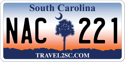 SC license plate NAC221
