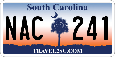 SC license plate NAC241