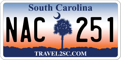 SC license plate NAC251