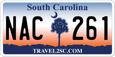 SC license plate NAC261