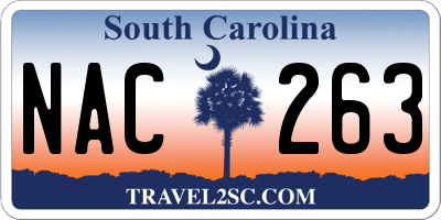 SC license plate NAC263