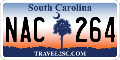 SC license plate NAC264