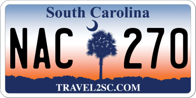 SC license plate NAC270