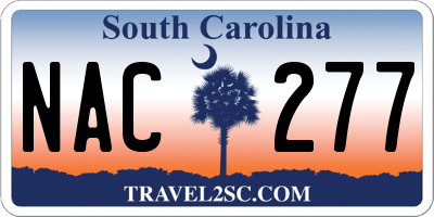 SC license plate NAC277