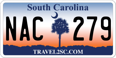 SC license plate NAC279