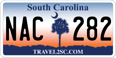 SC license plate NAC282
