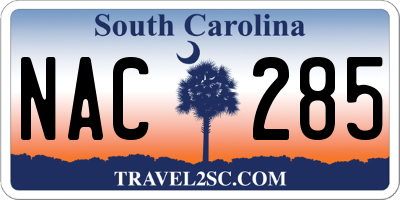 SC license plate NAC285