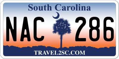 SC license plate NAC286