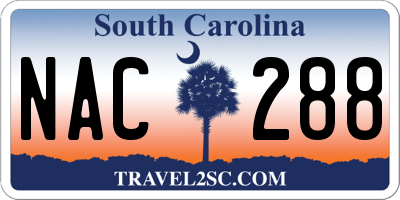 SC license plate NAC288