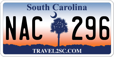 SC license plate NAC296