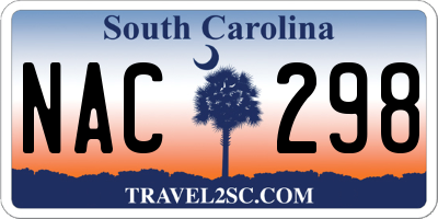 SC license plate NAC298