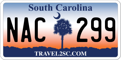 SC license plate NAC299