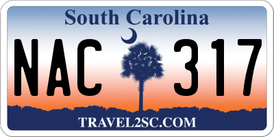 SC license plate NAC317