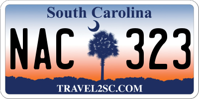 SC license plate NAC323