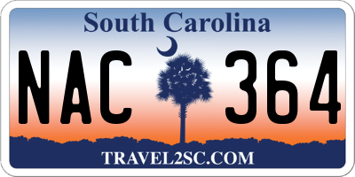 SC license plate NAC364