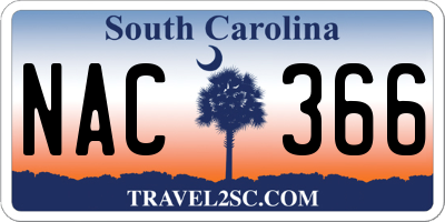 SC license plate NAC366
