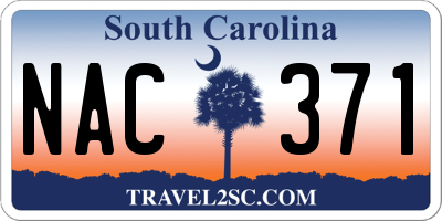 SC license plate NAC371