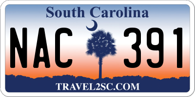 SC license plate NAC391