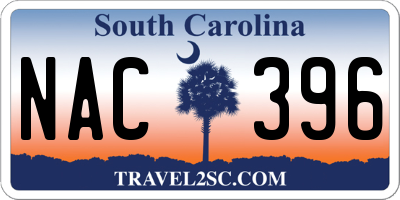 SC license plate NAC396