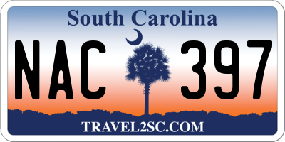 SC license plate NAC397