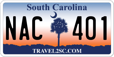 SC license plate NAC401