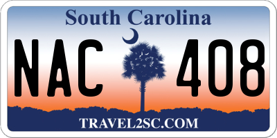 SC license plate NAC408