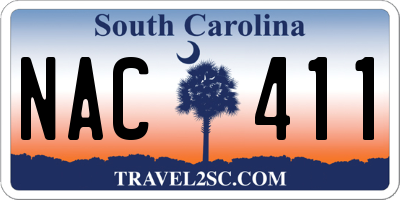 SC license plate NAC411