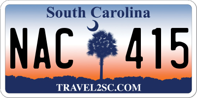 SC license plate NAC415