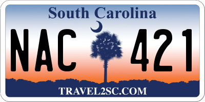 SC license plate NAC421