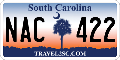 SC license plate NAC422