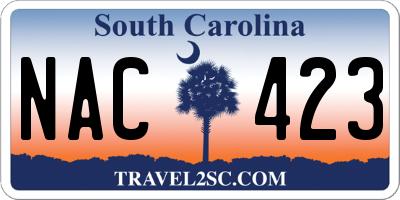 SC license plate NAC423
