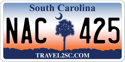 SC license plate NAC425